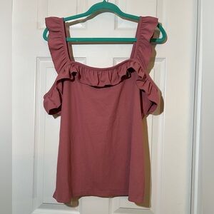 💐NWOT Ruffled Mauve Women's Top
